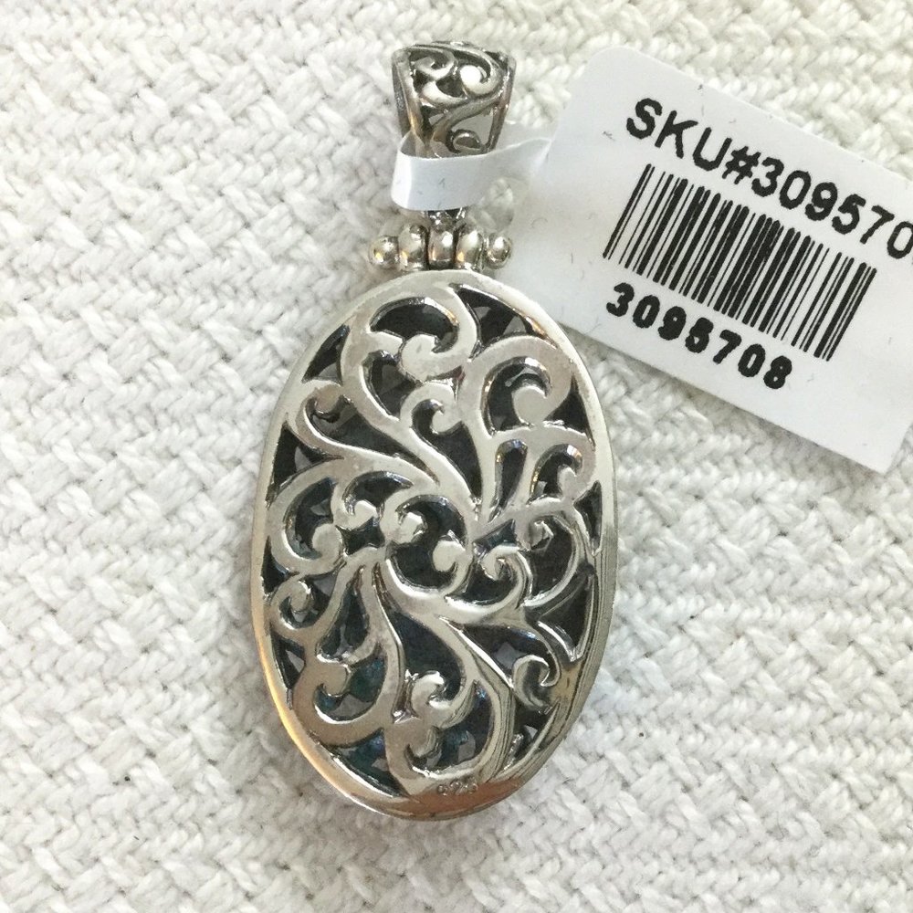 Silver Filigree Scrollwork Necklace - image 5